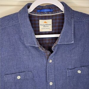Tommy Bahama Men’s Blue Casual Button Down Shirt, XXL